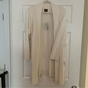 NWT cream plus size cardigan sweater with gold buttons